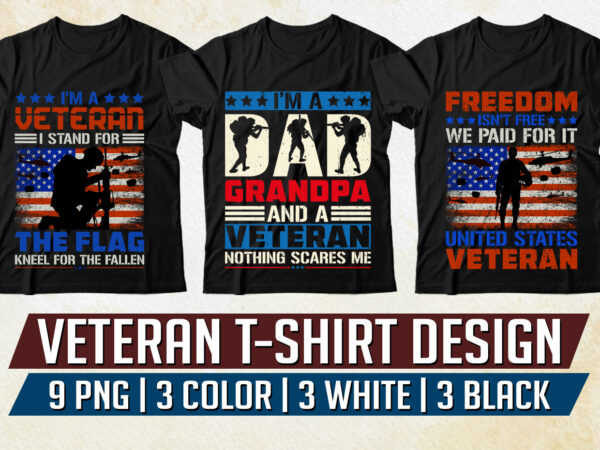 Veteran t-shirt design png eps