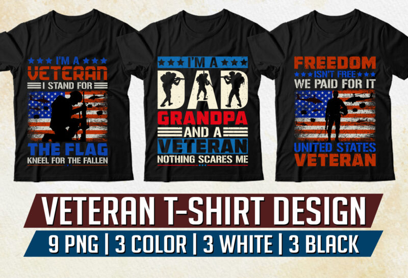 Veteran T-Shirt Design PNG EPS