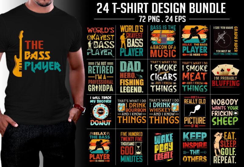 golf Dad t-shirt design set, vintage golf t-shirt design collection,  typography golf t-shirt collection, golf retro style vector t-shirt  collection 24705808 Vector Art at Vecteezy