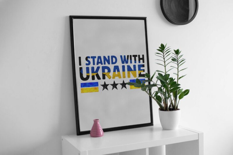 I Stand With Ukraine Sayings Tshirt Design