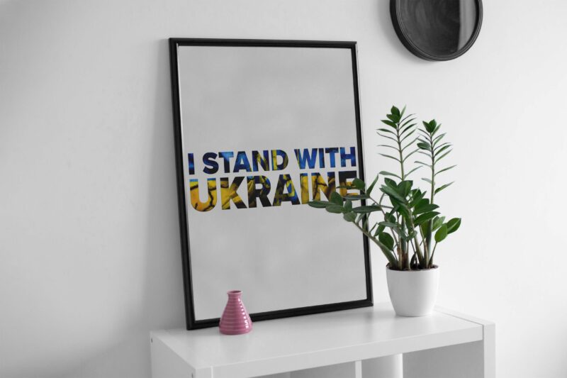 I Stand With Ukraine Pattern Tshirt Design