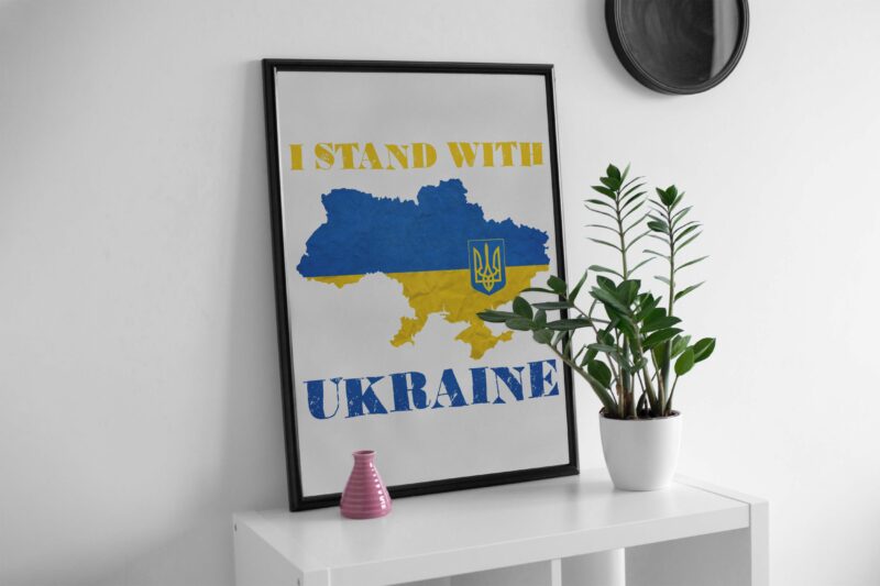 I Stand With Ukraine Land Tshirt Design