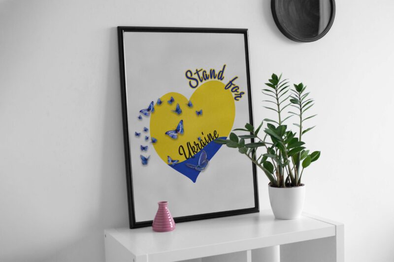 Stand For Ukraine Heart Tshirt Design