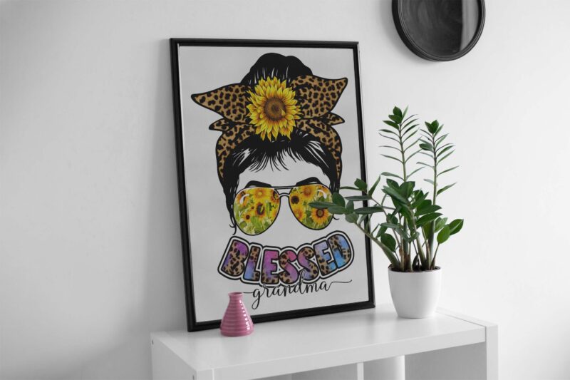 Blessed Grandma Sunflower Tshirt Design