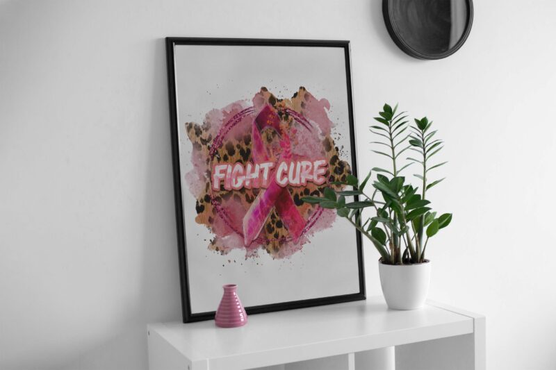 Leopard Fight Cure Tshirt Design