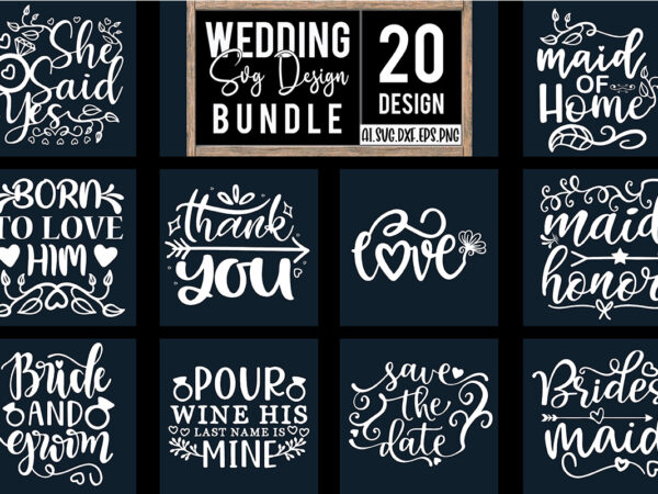 Wedding svg design bundle