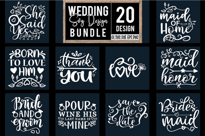 Wedding Svg Design Bundle