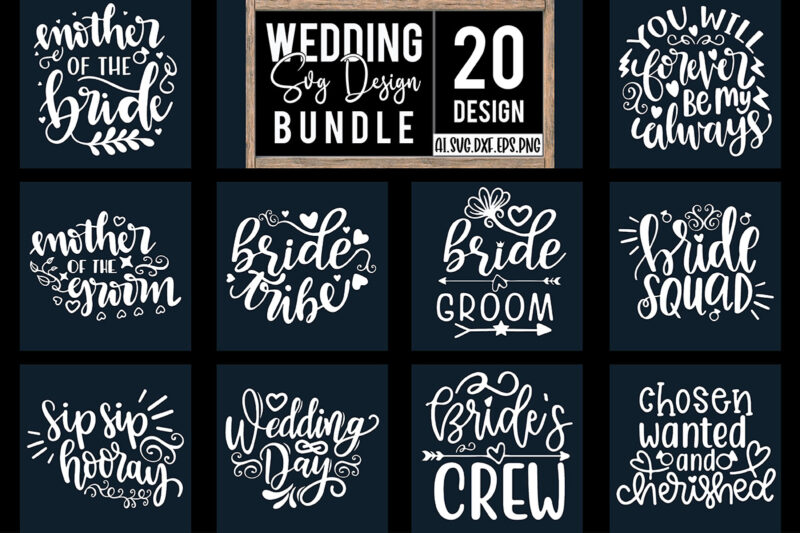 Wedding Svg Design Bundle