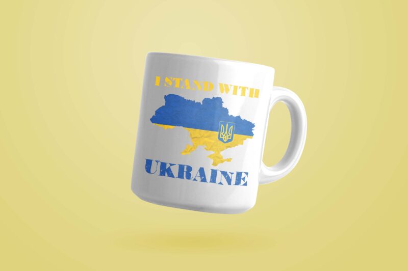 I Stand With Ukraine Land Tshirt Design