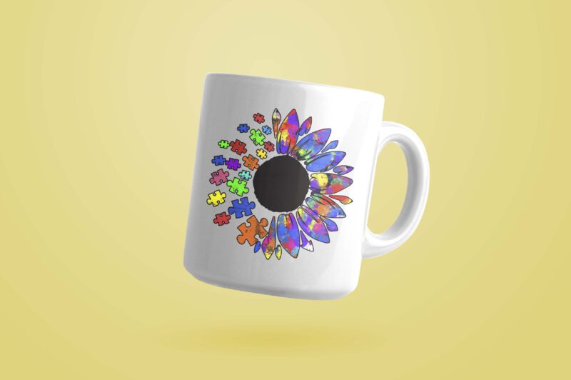 Autism Sunflower Tshirt Design