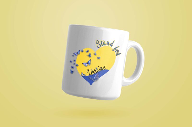 Stand For Ukraine Heart Tshirt Design