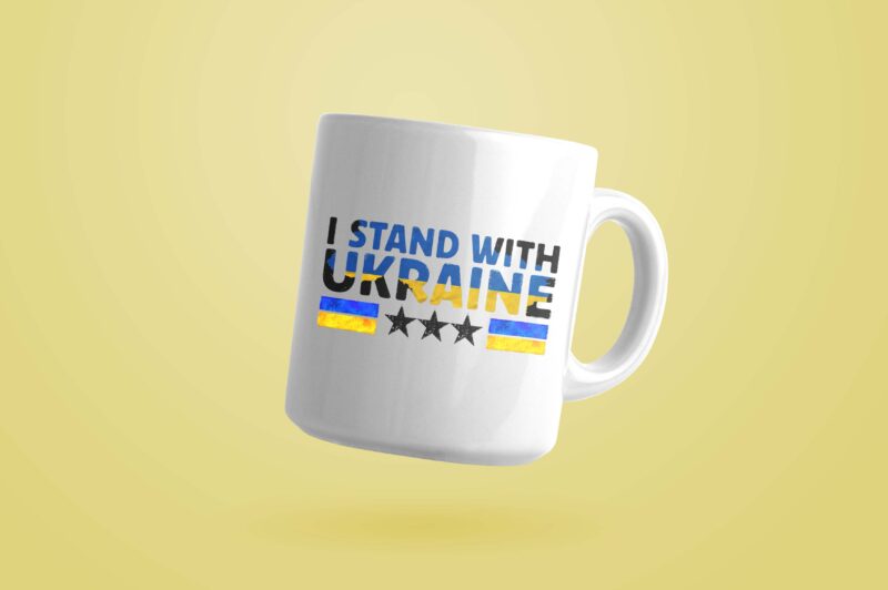 I Stand With Ukraine Sayings Tshirt Design