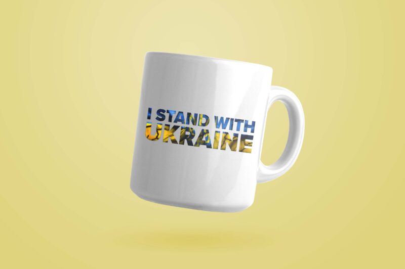 I Stand With Ukraine Pattern Tshirt Design