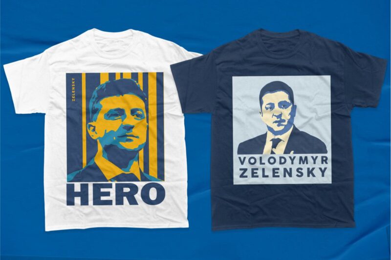 Zelensky vector t-shirt designs