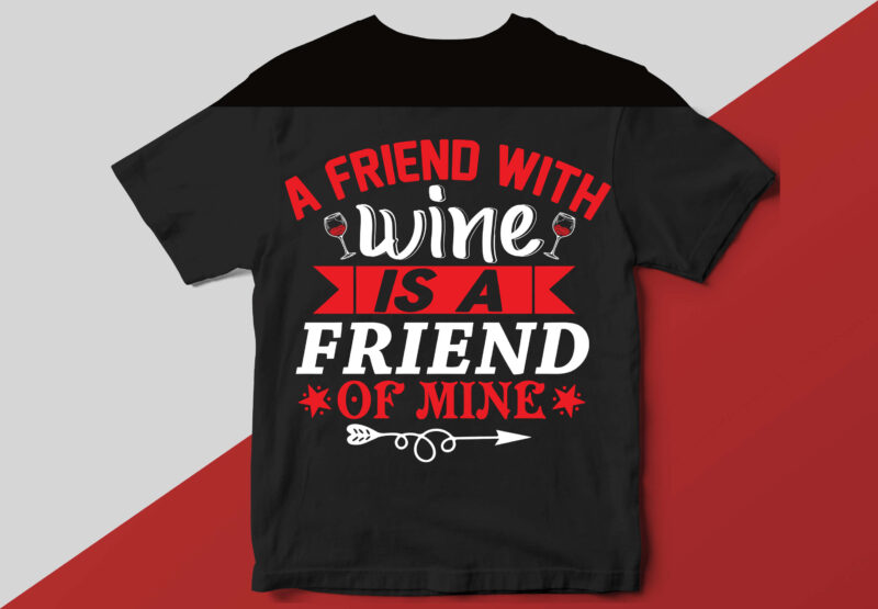 Wine T shirt Design Template