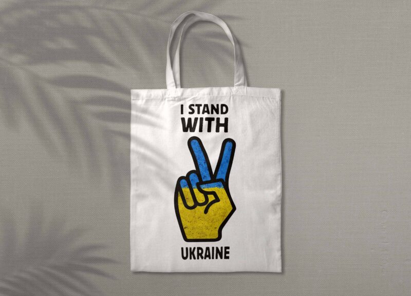 I Stand With Ukraine Hand Tshirt Design