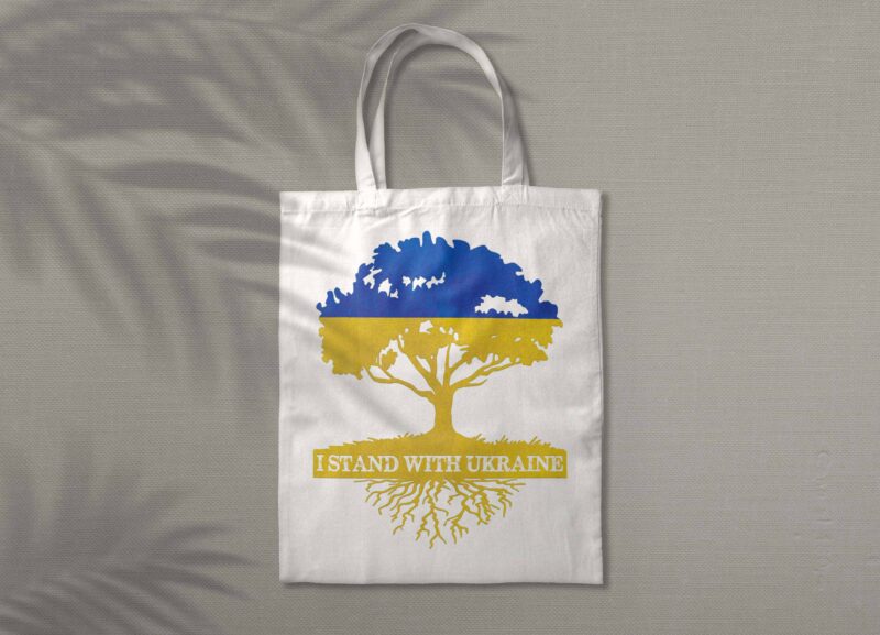 I Stand With Ukraine Tree Tshirt Design