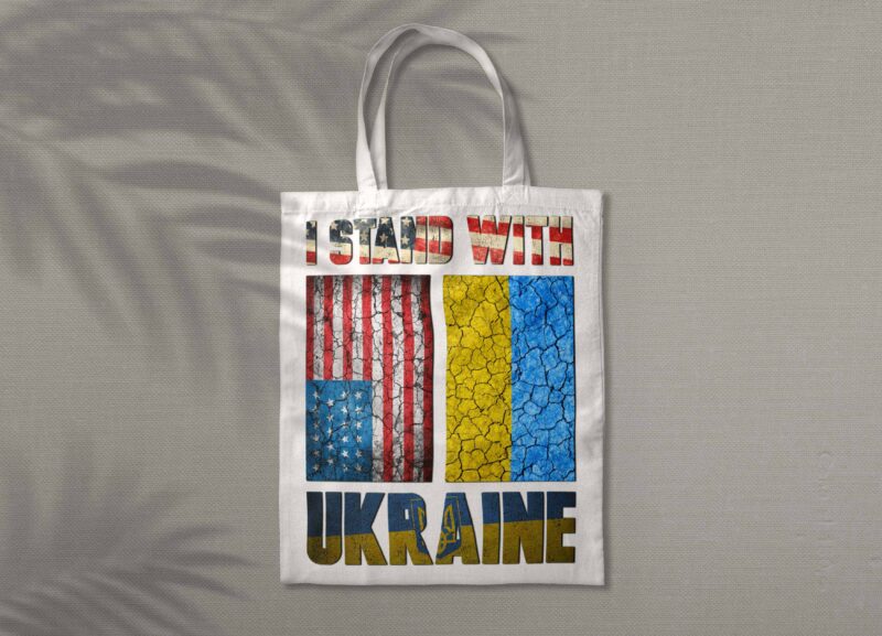 American Ukraine Flag Tshirt Design