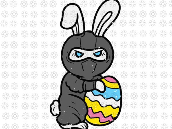 Ninja bunny rabbit egg svg, easter day svg, ninja bunny svg, bunny svg, rabbit egg svg T shirt vector artwork