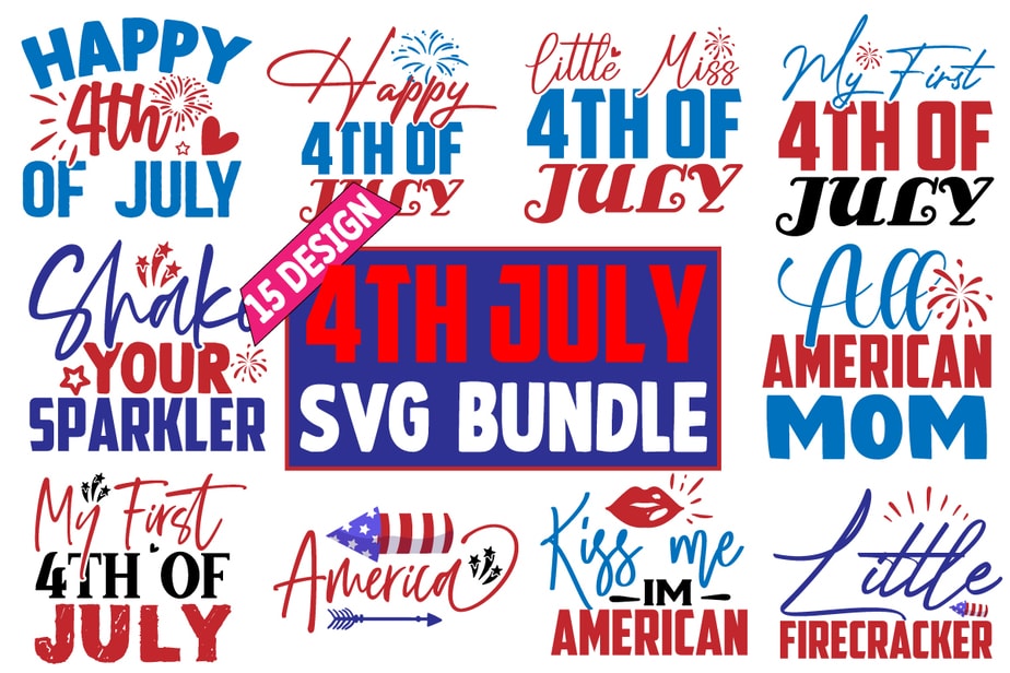 4th July SVG T shirt Design Bundle - Buy t-shirt designs