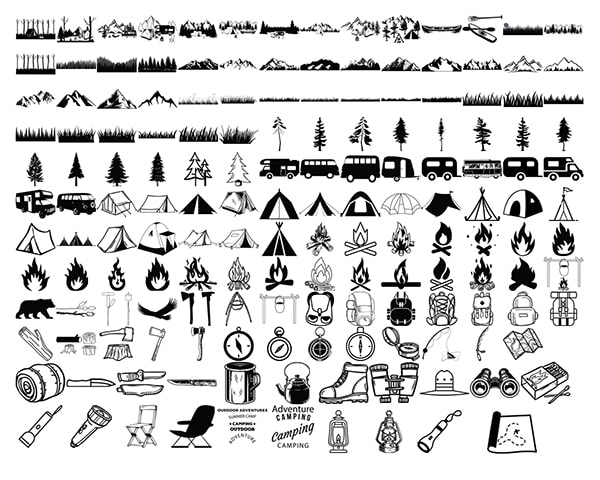 CAMPING SVG Bundle, CAMPING Clipart, Camping Svg cut files for Cricut, Camp Life Svg, Camper Svg