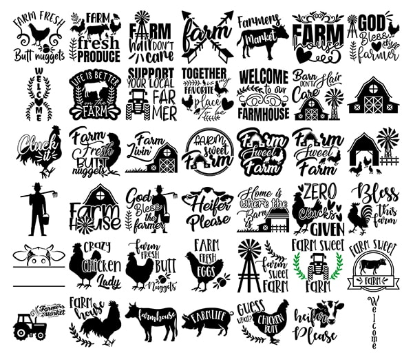 Farmhouse SVG Bundle, Chicken Svg, Farm Life Svg