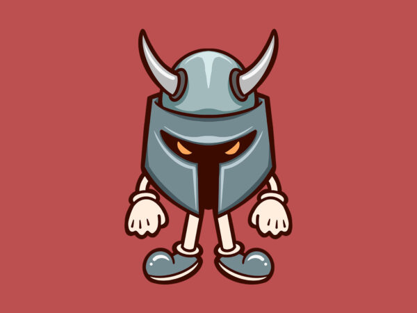 Cute viking cartoon t shirt vector file