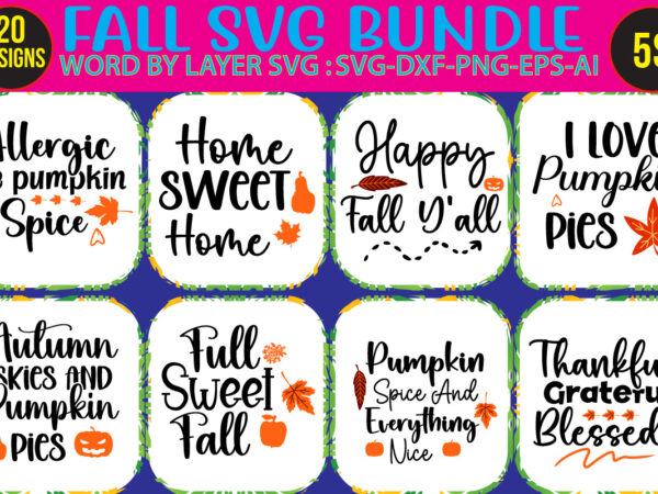 Fall svg bundle t shirt graphic design