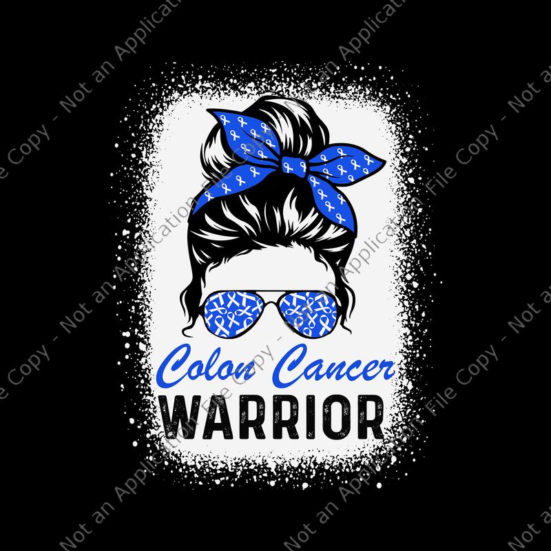 Colon Cancer Awareness Colorectal Cancer Messy Bun Svg Colon Cancer