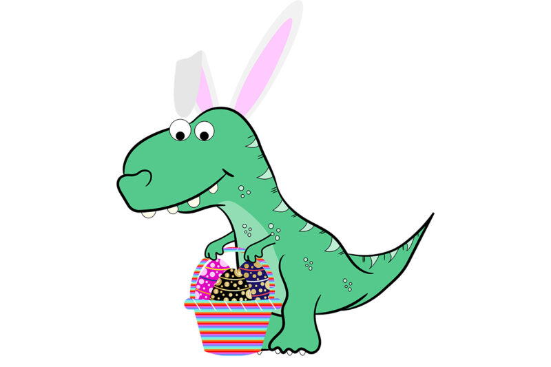 Happy Easter Day Dinosaur Egg