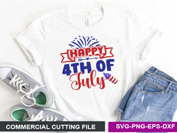 Happy 4th of july- svg graphic t shirt