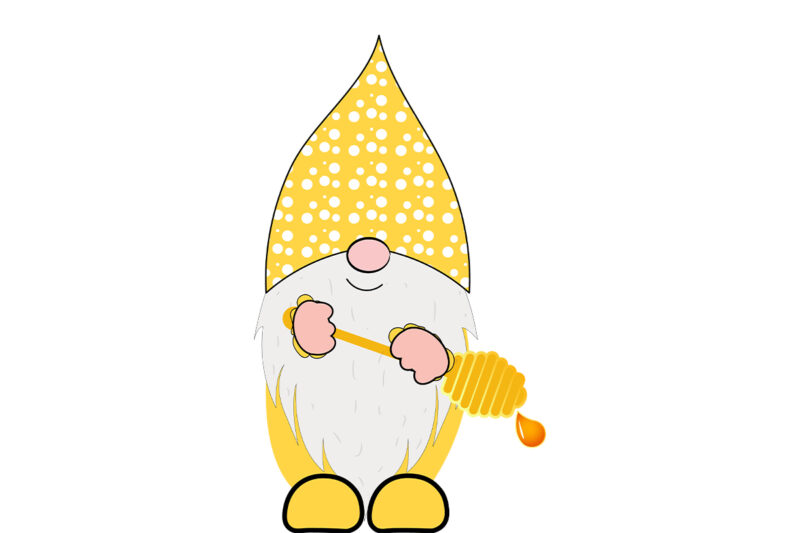 Summer Gnome With Honey Spoon