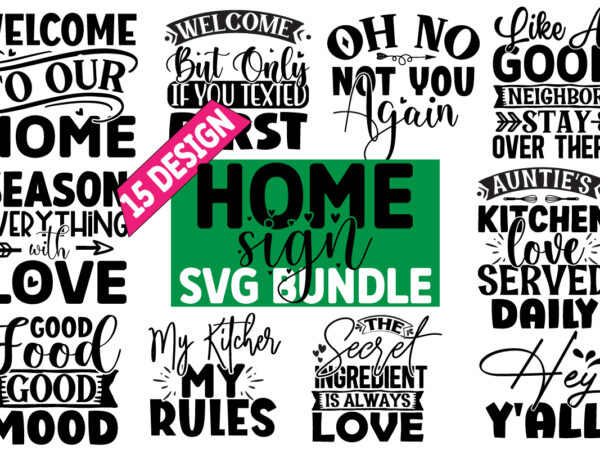 Home sign svg design bundle