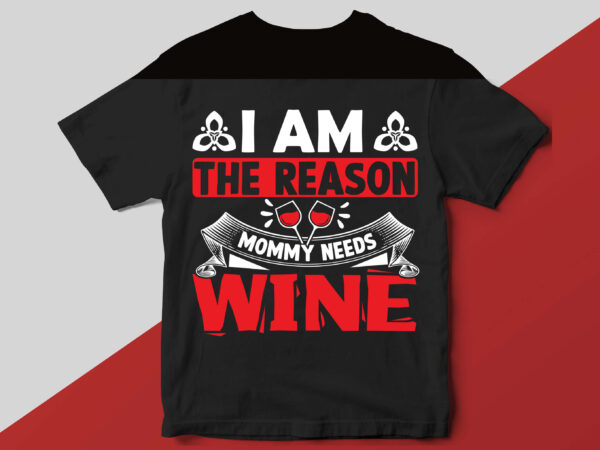 Wine t shirt design template