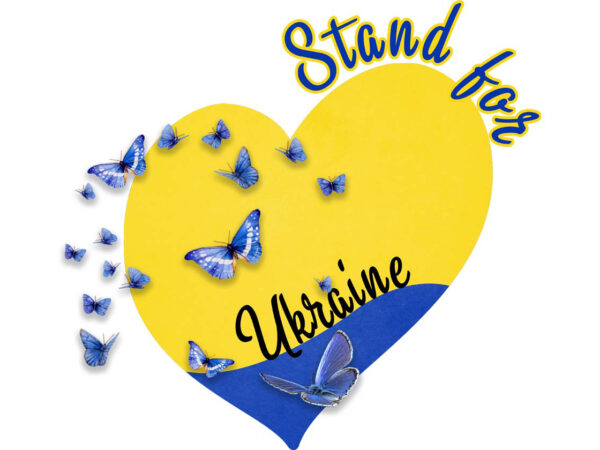 Stand for ukraine heart tshirt design