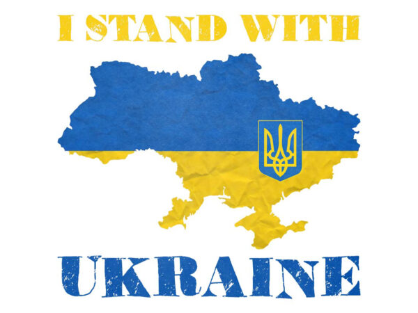 I stand with ukraine land tshirt design