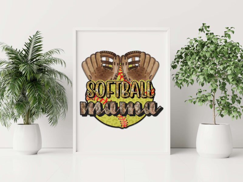 Softball Mama Tshirt Design