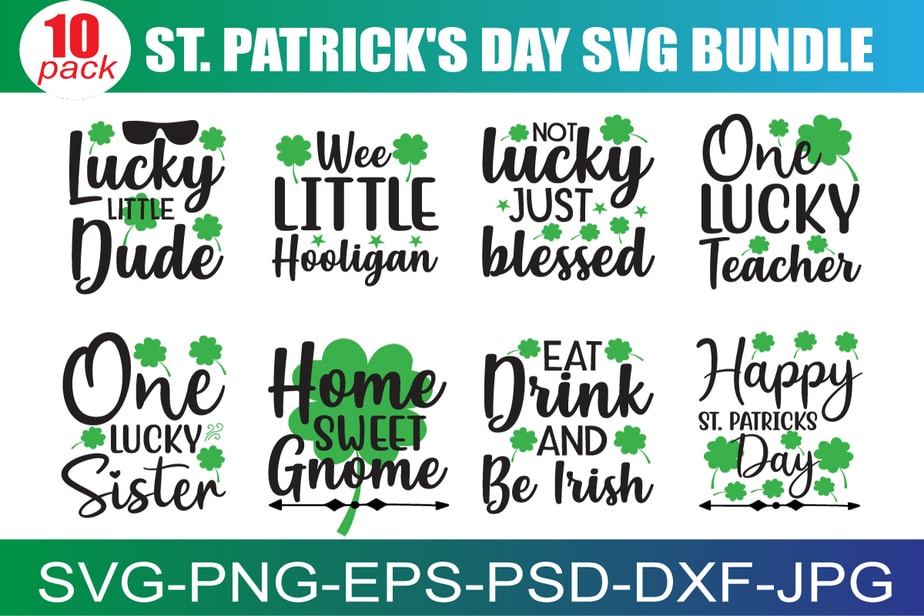 St. Patrick's Day SVG Bundle, St Patrick's Day Quotes, Gnome SVG ...