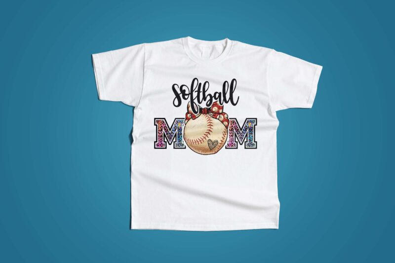 Softball Mom Sport Tshirt Design