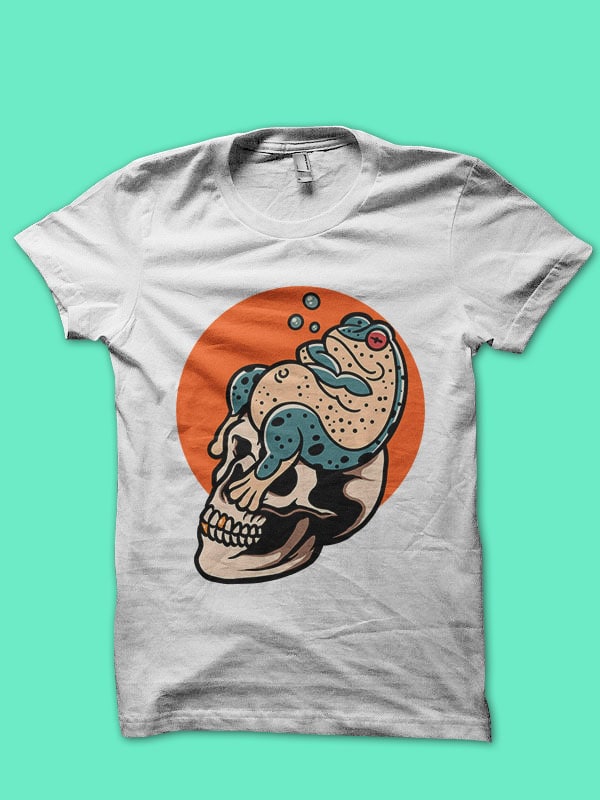 skull and frog - Buy t-shirt designs