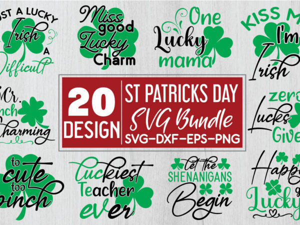 St patricks day svg bundle t shirt template vector