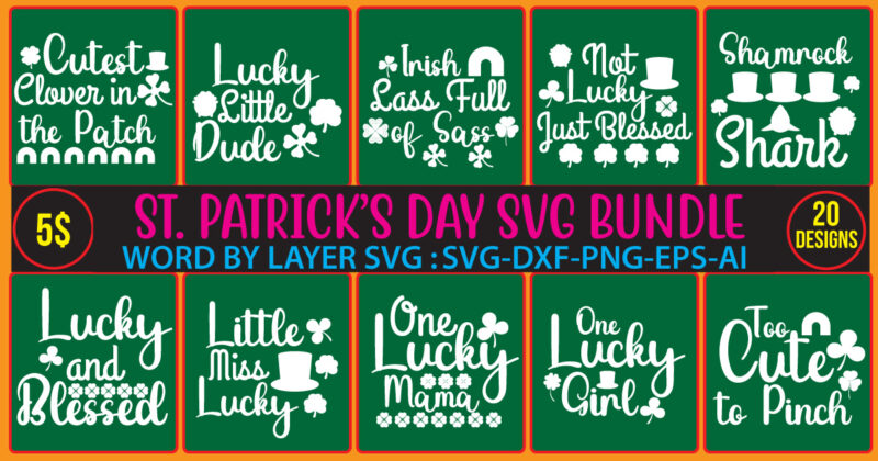 St-Patricks svg vector for t-shirt bundle ,clover svg cricut cut file cut file cricut cut file for cricut digital images funny st. patrick's png half leopard png irish svg leprechaun