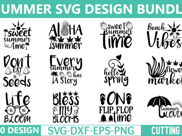 Summer svg bundle t shirt template vector