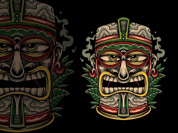 Tiki mascot t-shirt design