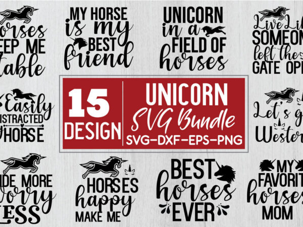 Unicorn svg bundle t shirt vector graphic