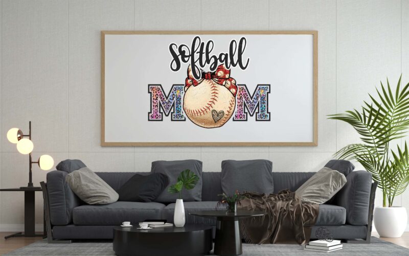 Softball Mom Sport Tshirt Design