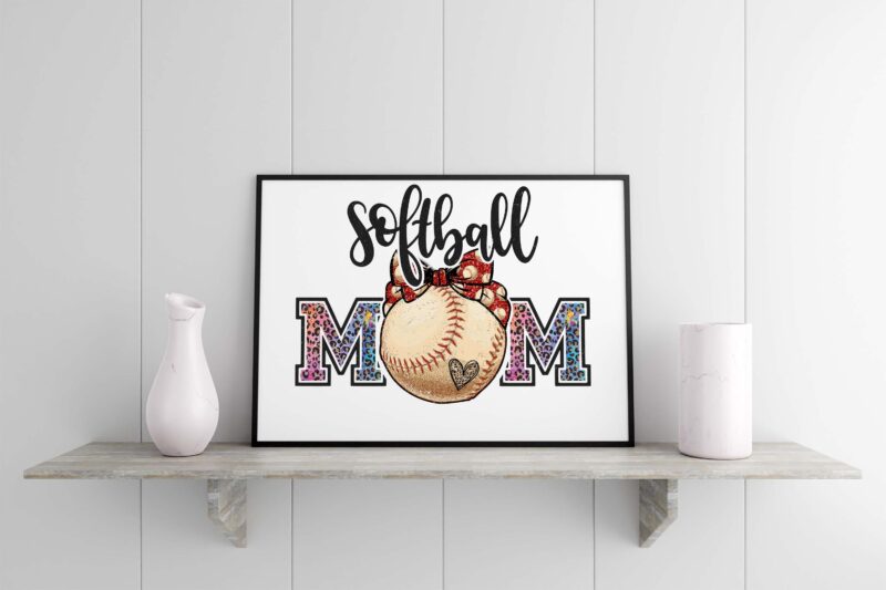 Softball Mom Sport Tshirt Design