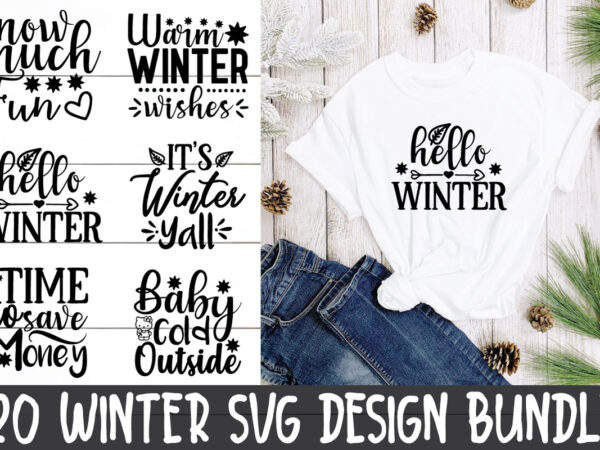 Winter svg design bundle for sale!