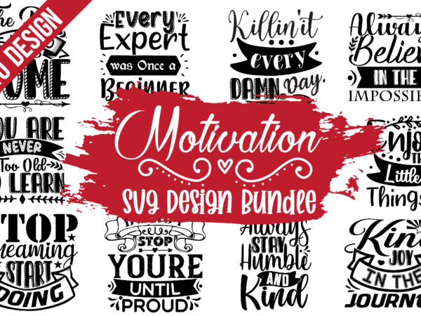 Motivation svg design bundle