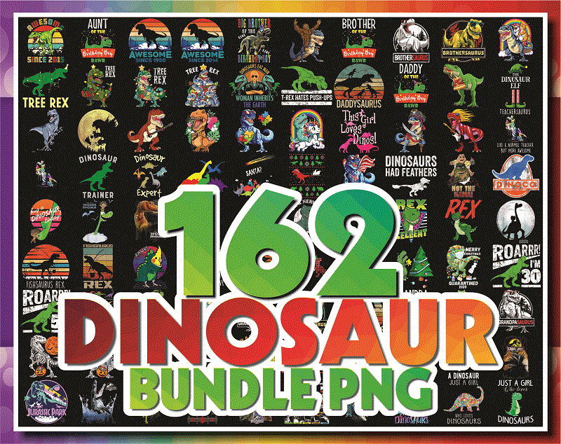 Bundle 162 Designs Dinosaur png, Mamasaurus Png, Baby Dinosaur, Dinosaur Birthday, Santa T-Rex, Christmas T-Rex PNG Combo, Instant download 927241051